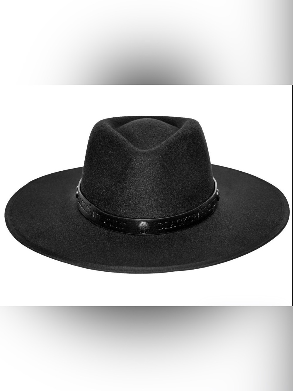 NWT Blackcraft Cult Staple Logo Western Fedora with Leather Printed Band Medium